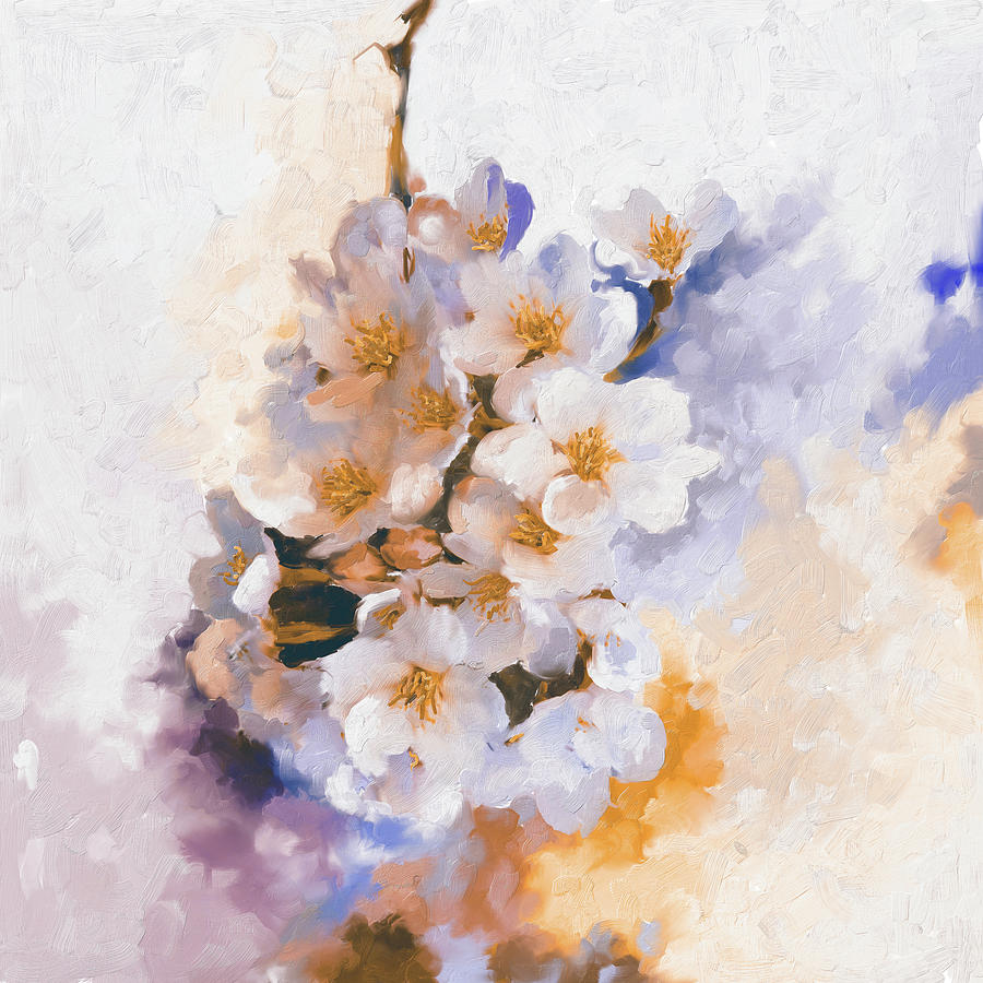 Painting 377 3 Cherry Blossoms Painting by Mawra Tahreem