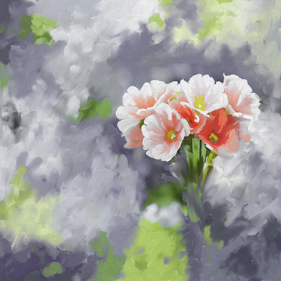Painting 391 2   pink Bouquet Painting by Mawra Tahreem
