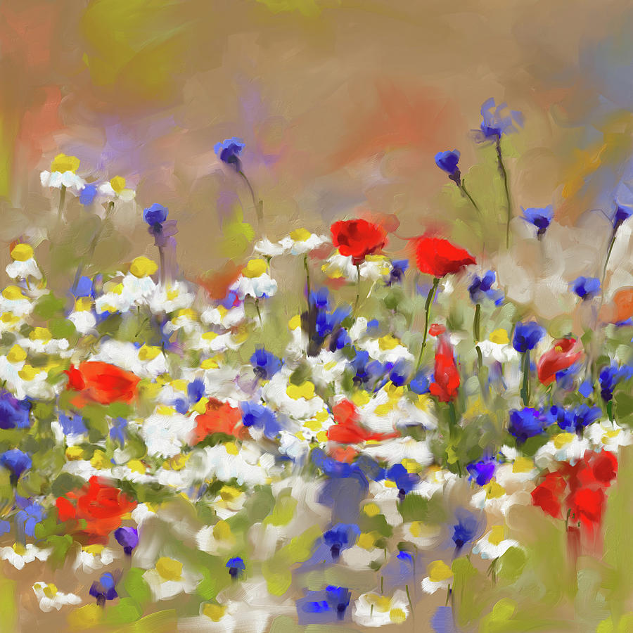 Painting 639 1 Texas Wildflowers 2 Painting by Mawra Tahreem