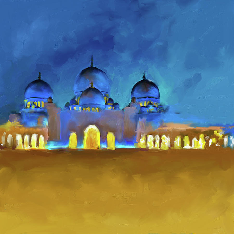 Painting 687 1 Sheikh Al Zaid Mosque Painting by Mawra Tahreem