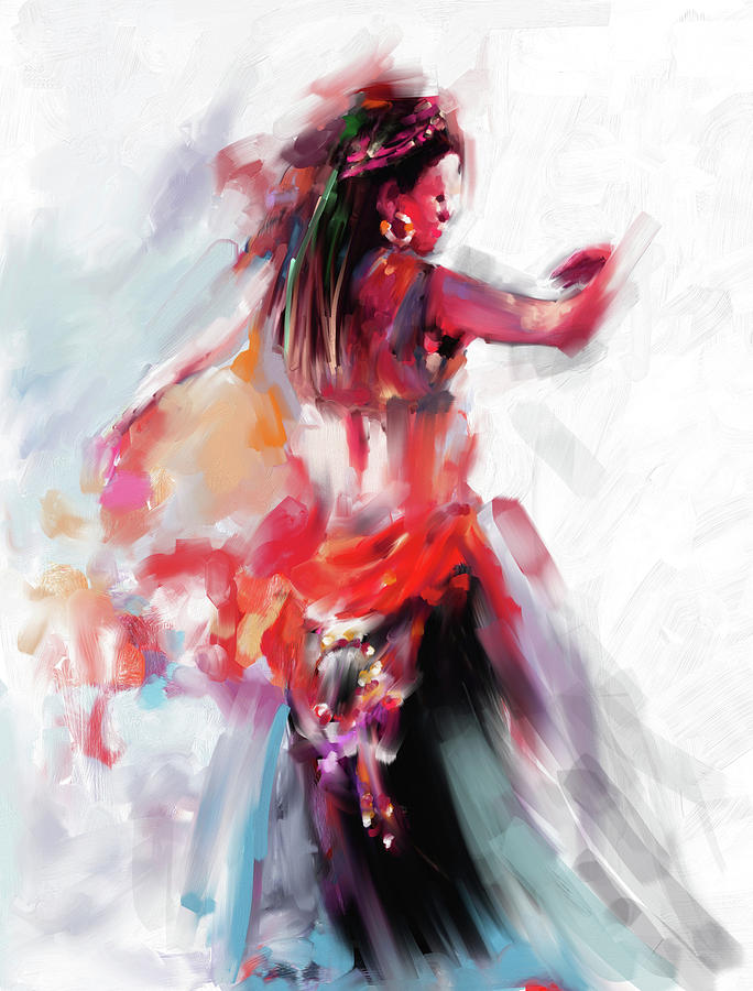 Middle East Painting - Painting 697 3 Dancer 2 by Mawra Tahreem