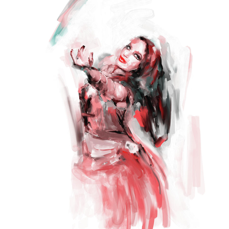 Middle East Painting - Painting 698 2 Dancer 3 by Mawra Tahreem