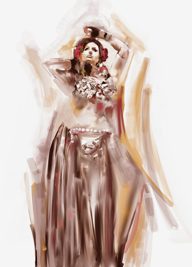 Middle East Painting - Painting 700 3 Dancer 5 by Mawra Tahreem