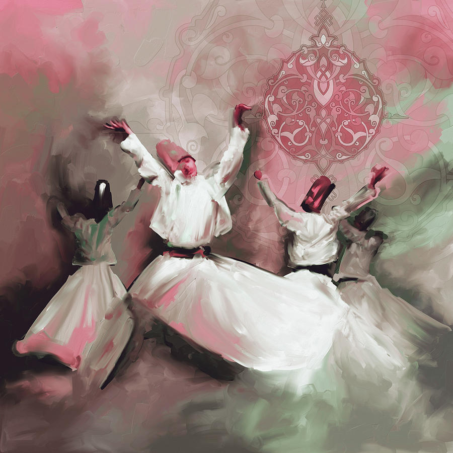 Painting 717 6 Sufi Whirl III Painting by Mawra Tahreem