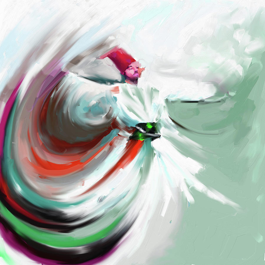 Painting 719 5 Sufi Whirl 5 Painting by Mawra Tahreem
