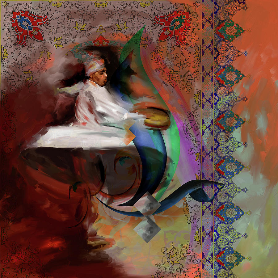 Painting 727 3 Sufi Whirl 14 Painting by Mawra Tahreem