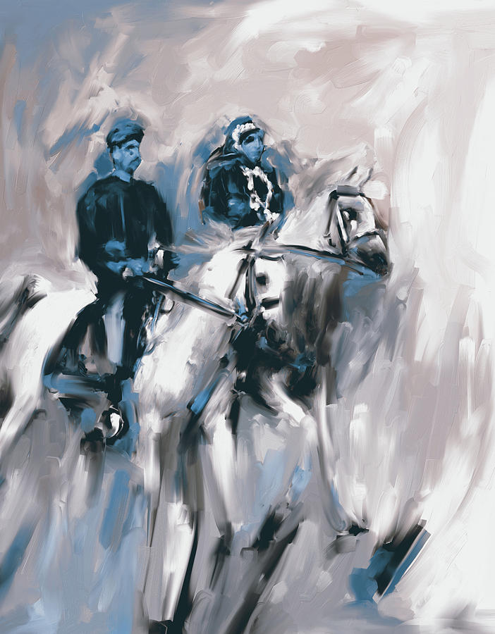 Painting 735 4 Horse Race 2 Painting by Mawra Tahreem