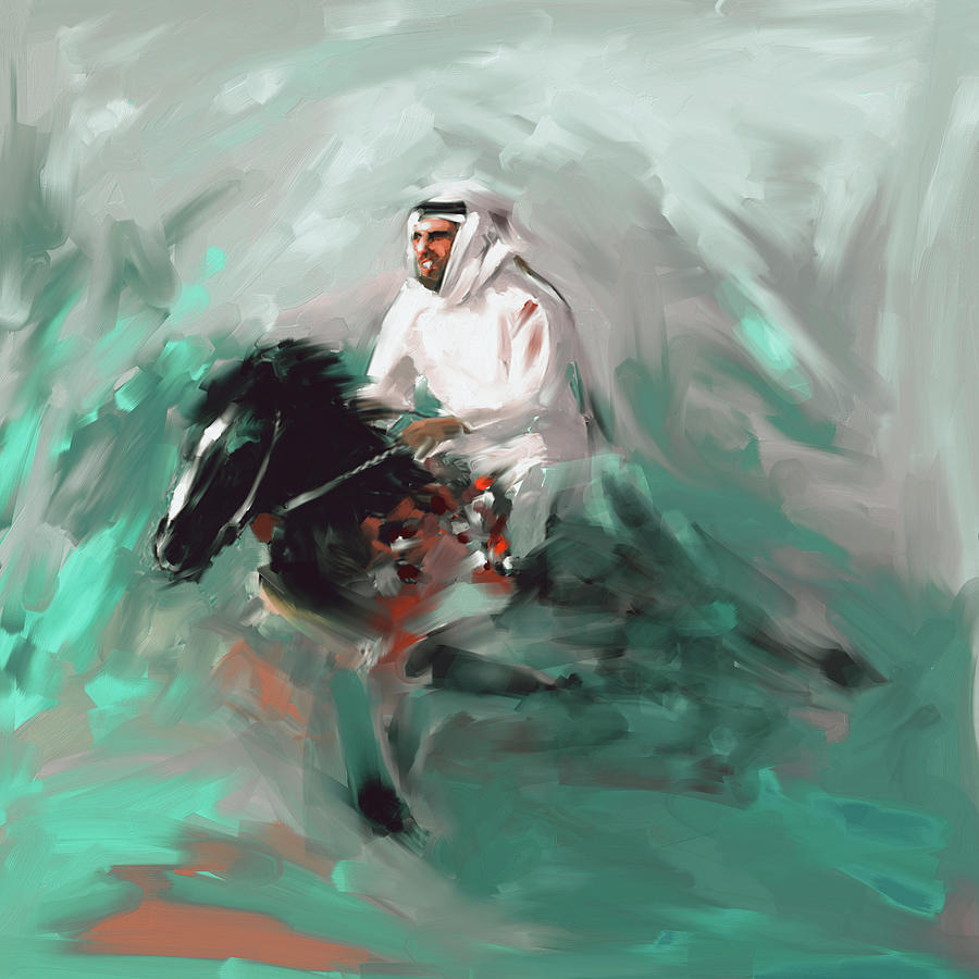 Painting 737 2 Horse Race 4 Painting by Mawra Tahreem
