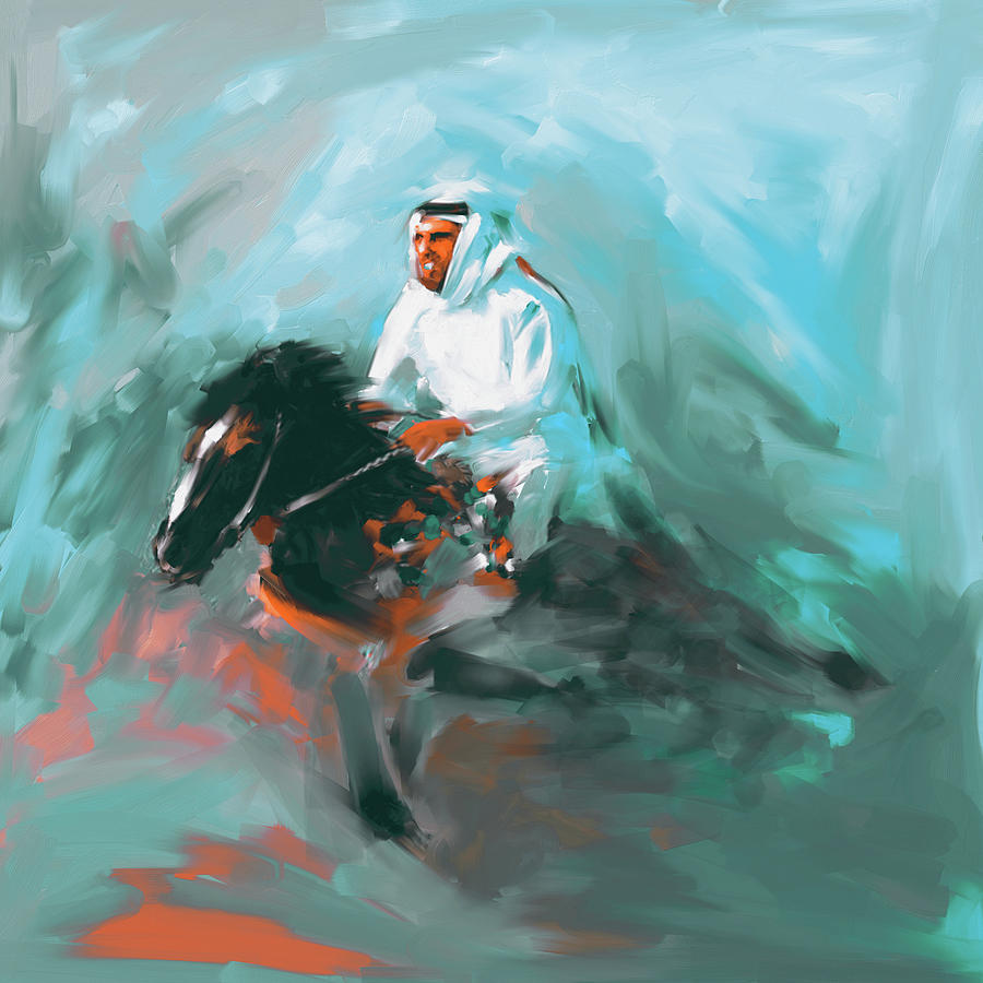 Painting 737 3 Horse Race 4 Painting by Mawra Tahreem