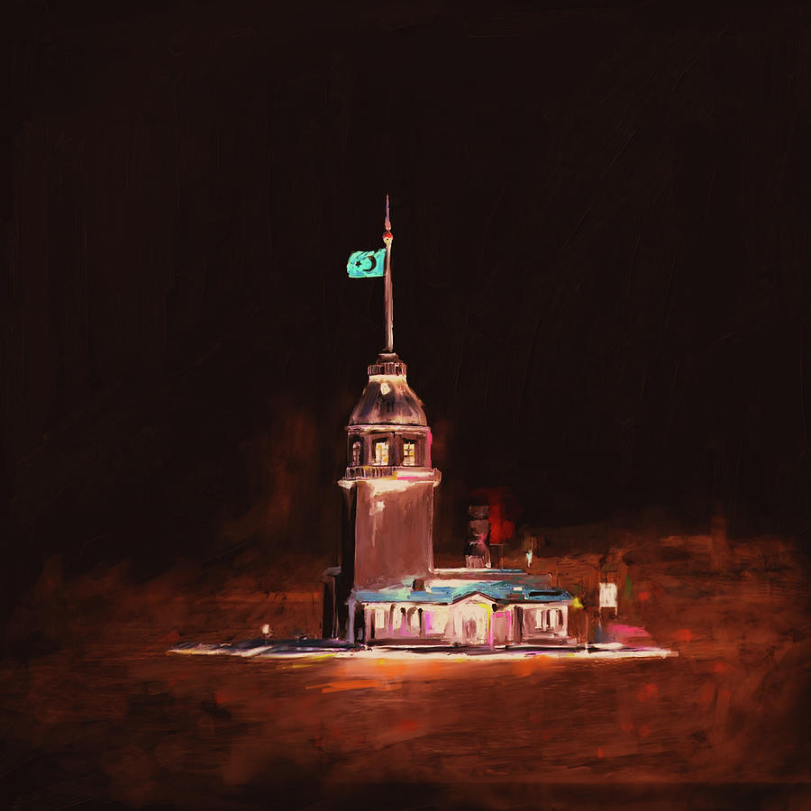 Painting 757 5 Maiden Tower Painting by Mawra Tahreem