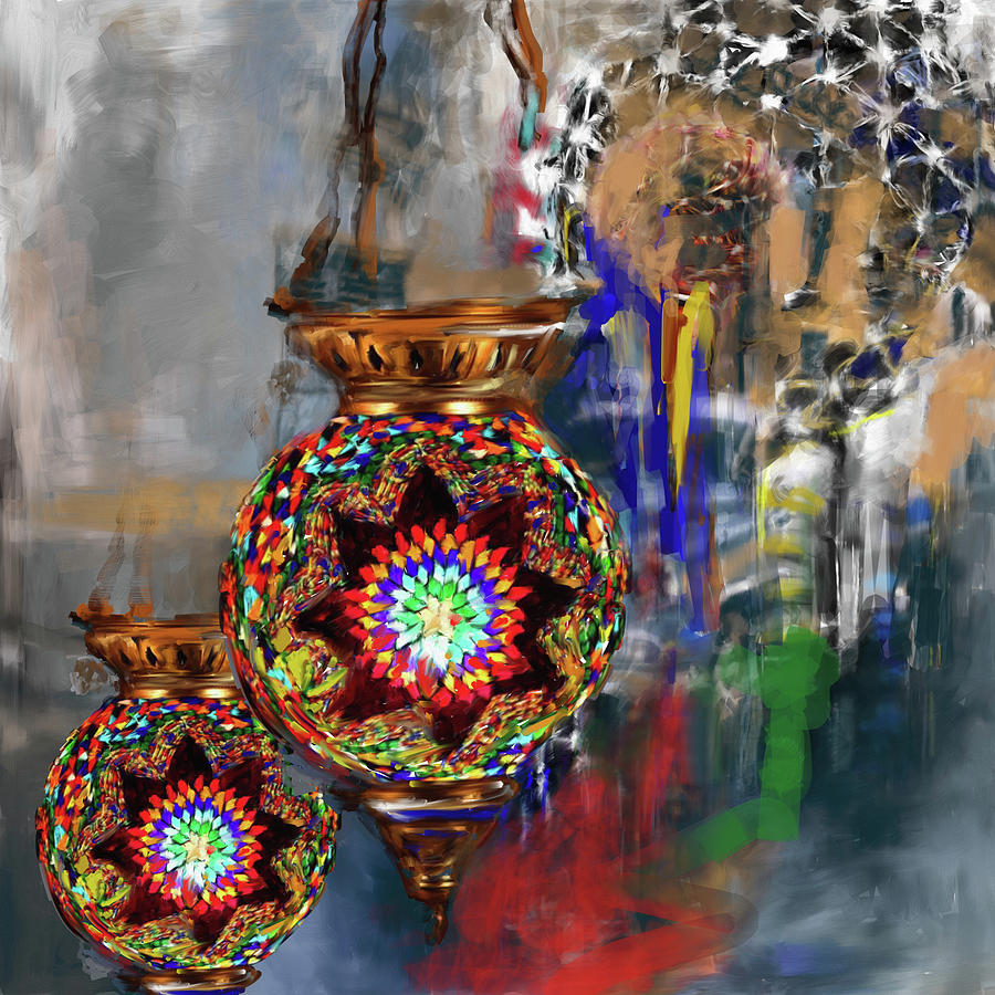 Painting 759 2 Turkish Glass Mosaics Painting by Mawra Tahreem