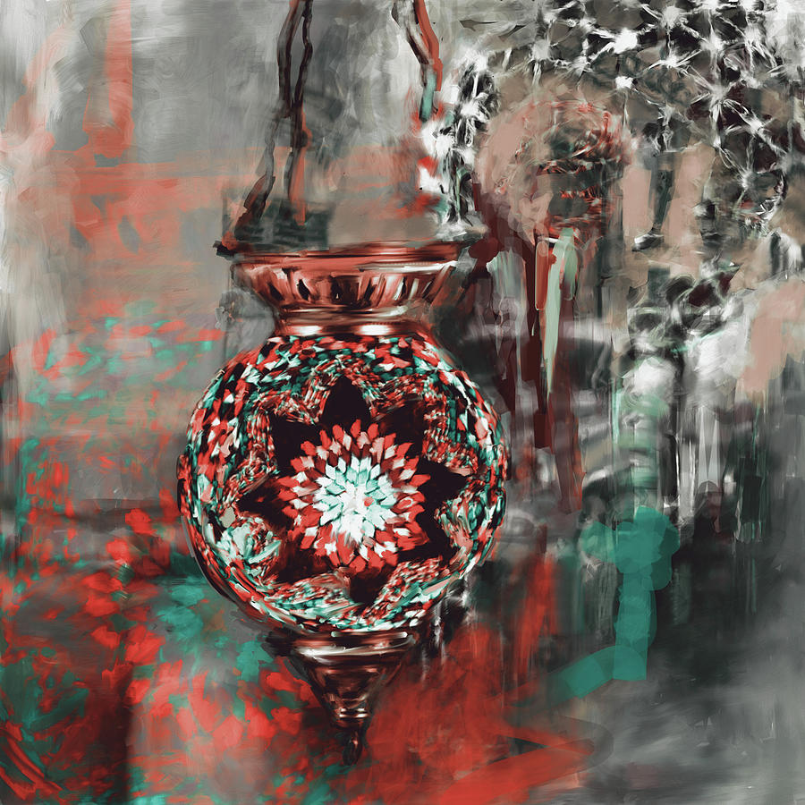 Painting 759 3 Turkish Glass Mosaics Painting by Mawra Tahreem