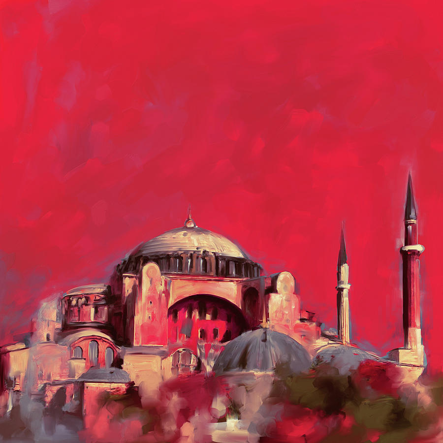 Byzantine Painting - Painting 760 3 Hagia Sophia by Mawra Tahreem