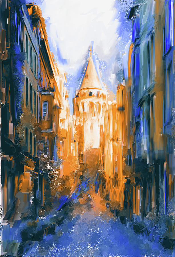 Painting 764 4 Galata Tower Painting by Mawra Tahreem