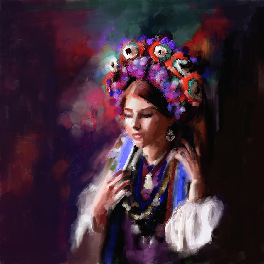 Painting 770 1 Turkish Woman Painting by Mawra Tahreem