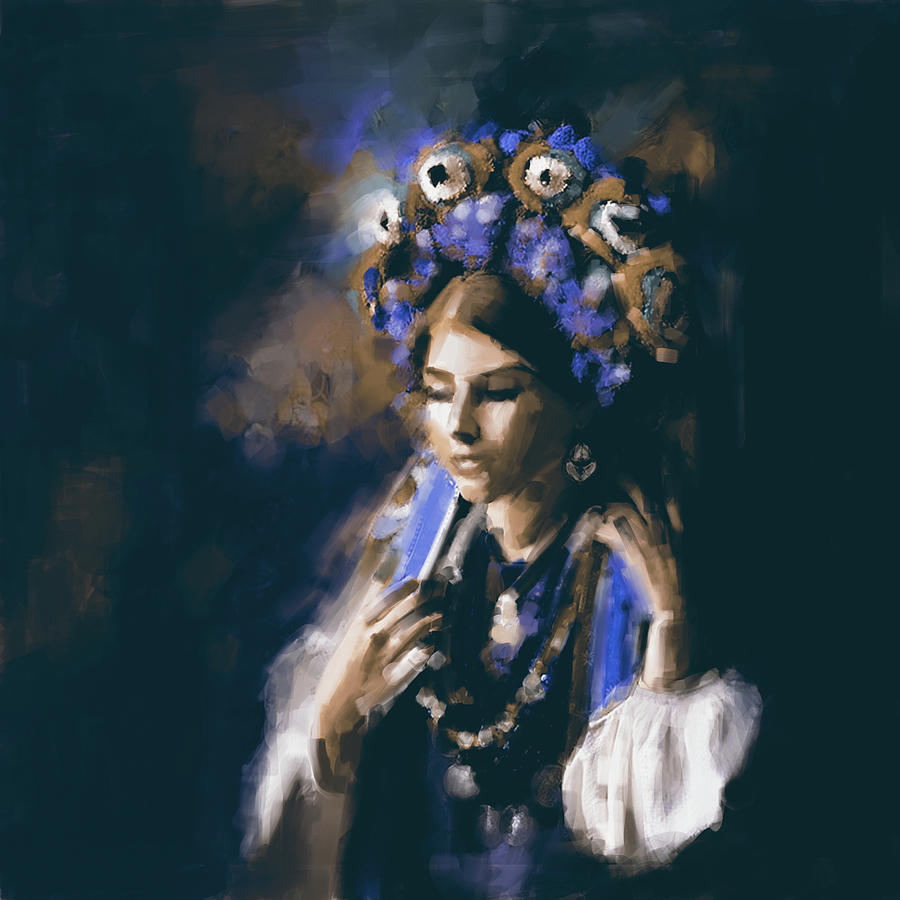 Painting 770 2 Turkish Woman Painting by Mawra Tahreem