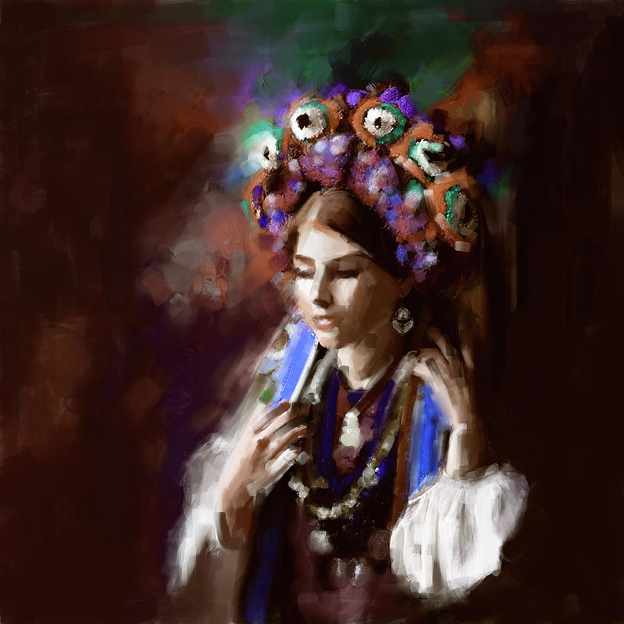 Turkey Painting - Painting 770 3 Turkish Woman by Mawra Tahreem