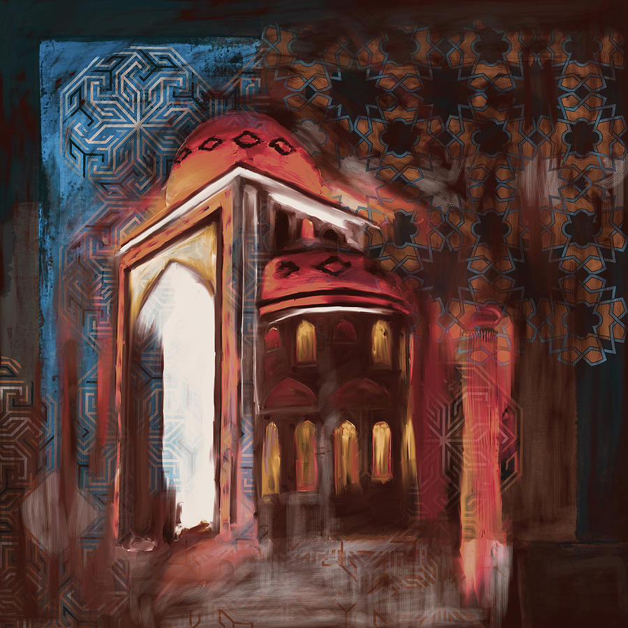 Painting 774 3 Jalil Khayat Mosque Painting by Mawra Tahreem