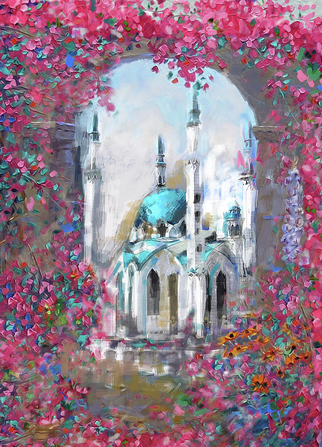 Painting 776 1 Qolsarif Mosque Painting by Mawra Tahreem