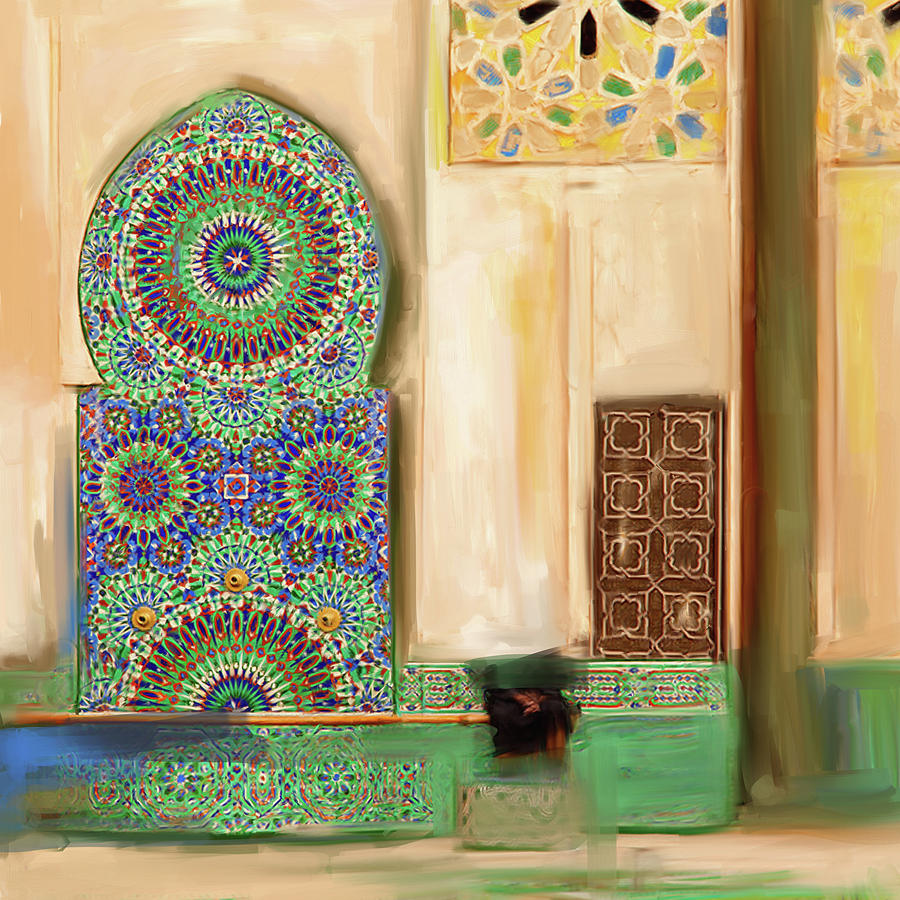 Painting 777 1 Zellige Painting by Mawra Tahreem