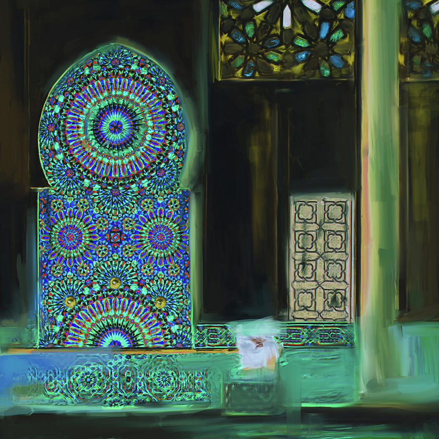Painting 777 2 Zellige Painting by Mawra Tahreem