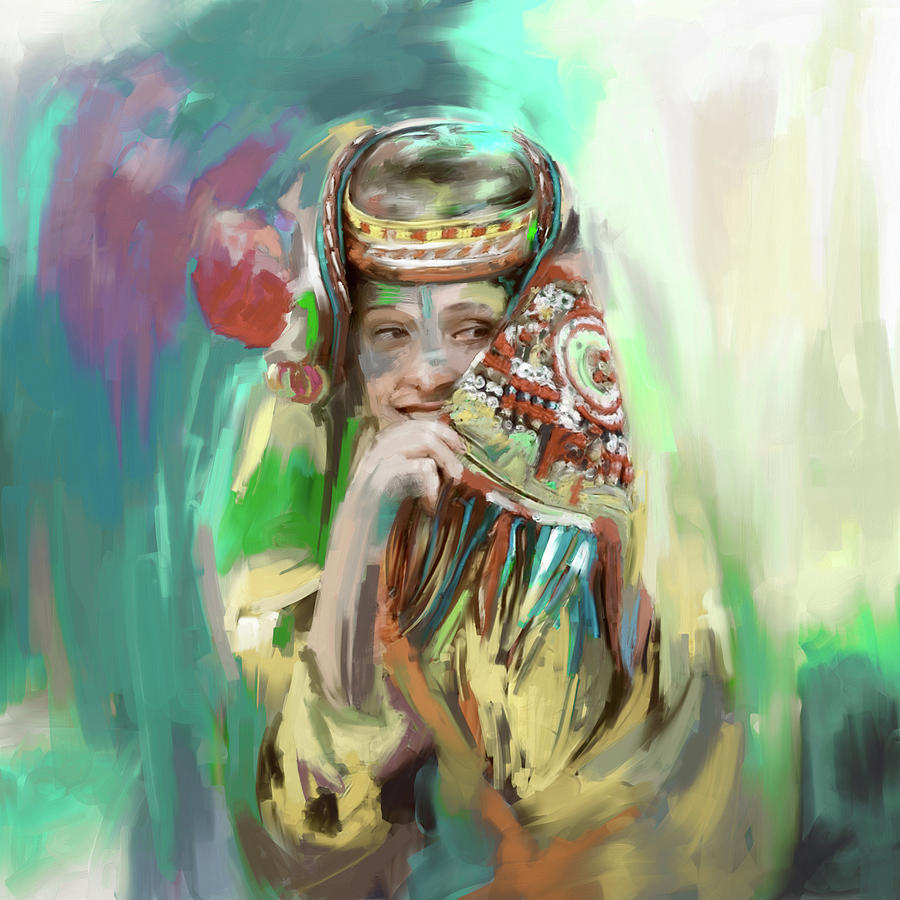 Painting 786 3 Kailash girl Painting by Mawra Tahreem
