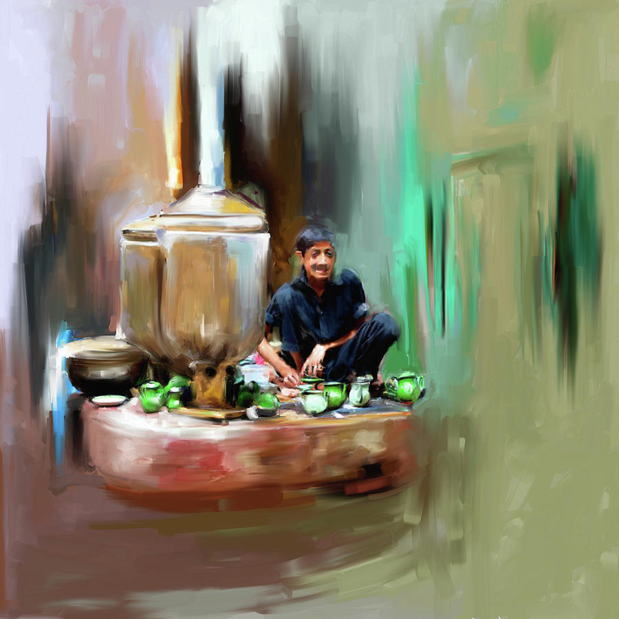 Painting 788 1 KPK Tea Culture Painting by Mawra Tahreem