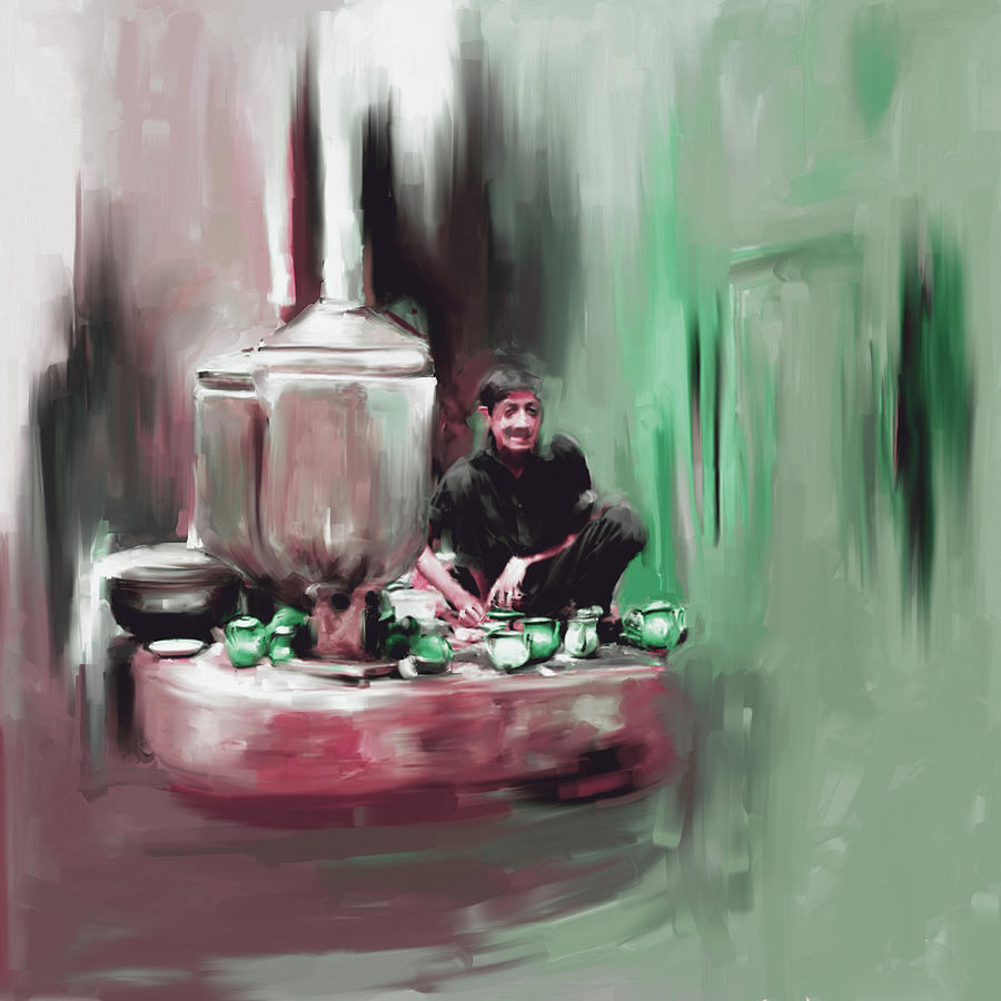 Painting 788 2 KPK Tea Culture Painting by Mawra Tahreem