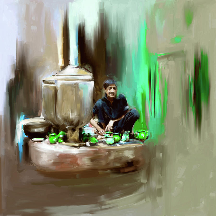 Painting 788 3 KPK Tea Culture Painting by Mawra Tahreem