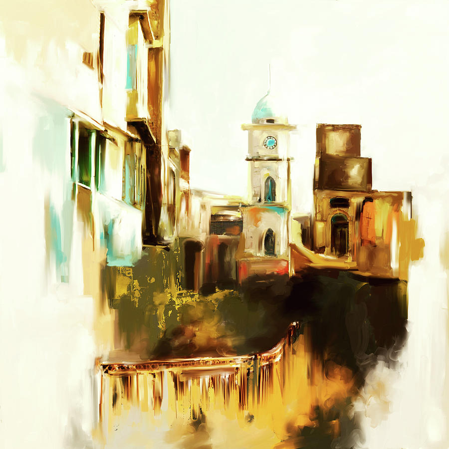 Painting 790 2 Cunningham Clock Tower Painting by Mawra Tahreem