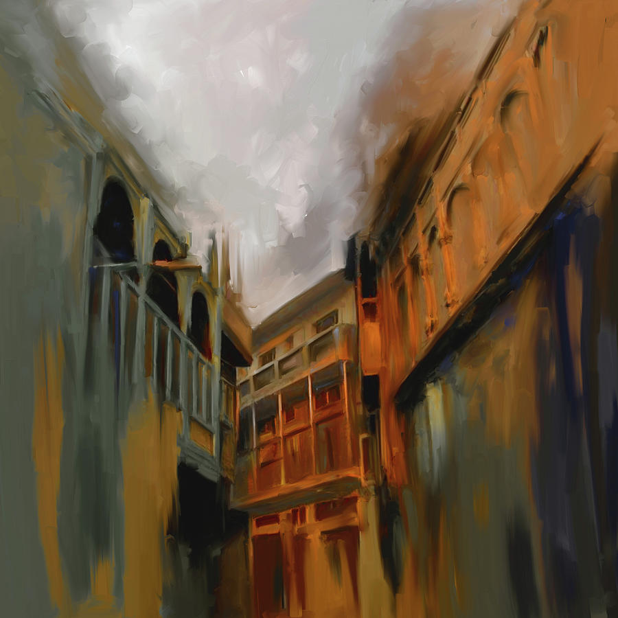 Painting 791 4 Wooden Architecture Painting by Mawra Tahreem