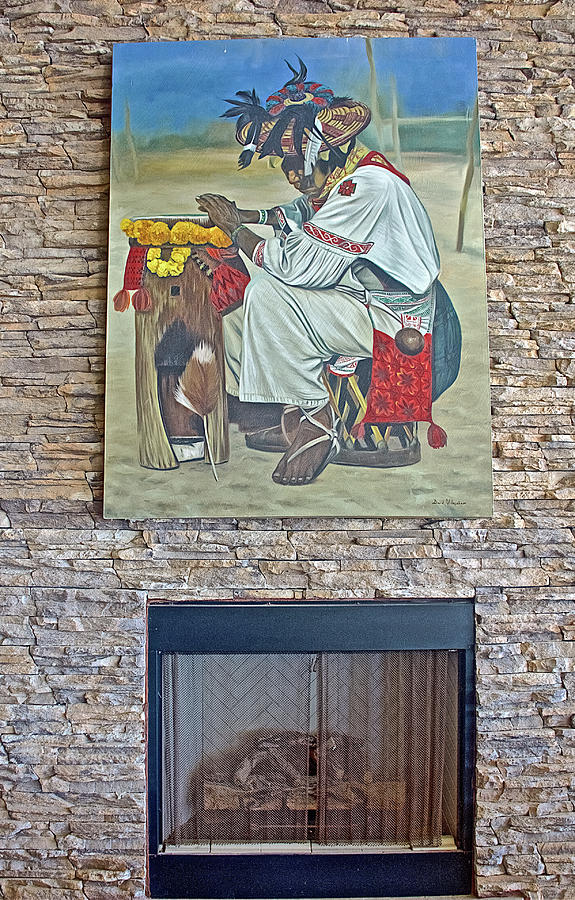 Painting Above Fireplace at Encanto Resort South of Puerto Penasco in Sonora-Mexico   Photograph by Ruth Hager