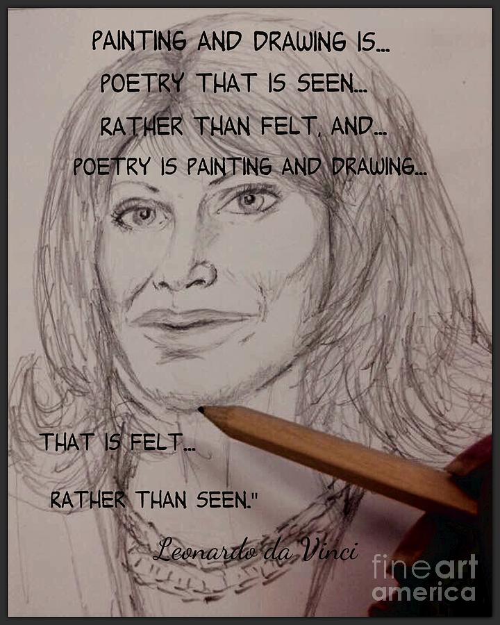 Painting and Drawing is Poetry 2 Mixed Media by Joan-Violet Stretch