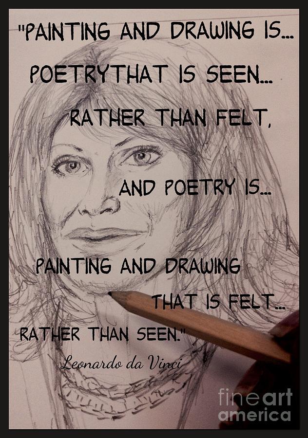 Painting and Drawing is Poetry Drawing by Joan-Violet Stretch