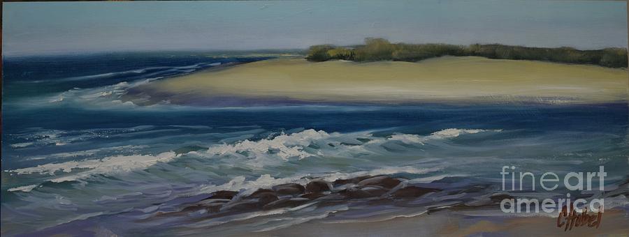 Painting Happy Valley Caloundra Qld Plein Air Painting Painting by Chris Hobel