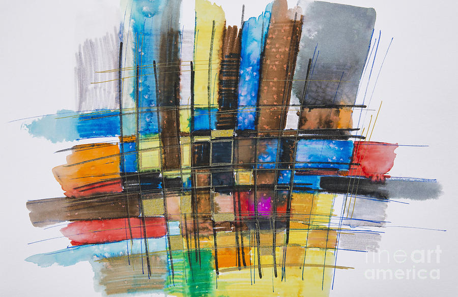 Painting of a colourful grid Photograph by Tara Thelen