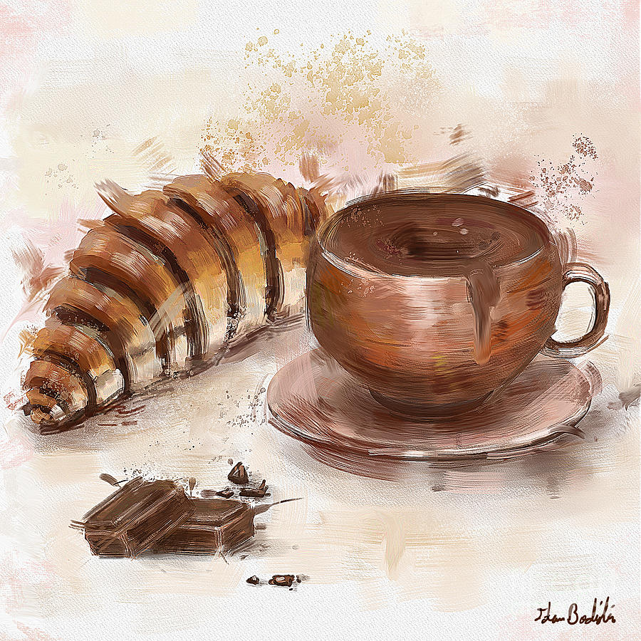 Painting of Chocolate Delights, Pastry and Hot Cocoa Digital Art by Idan  Badishi - Fine Art America