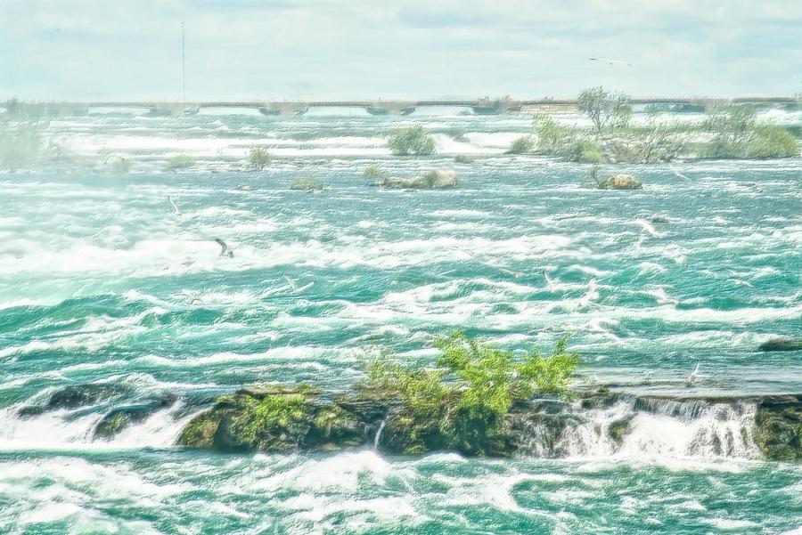 Waterfall Photograph - Painting of Niagara Falls by Garvin Hunter