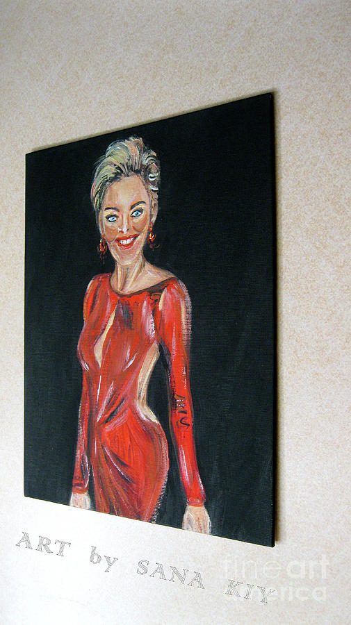 Painting of Sharon Stone Painting by Oksana Semenchenko