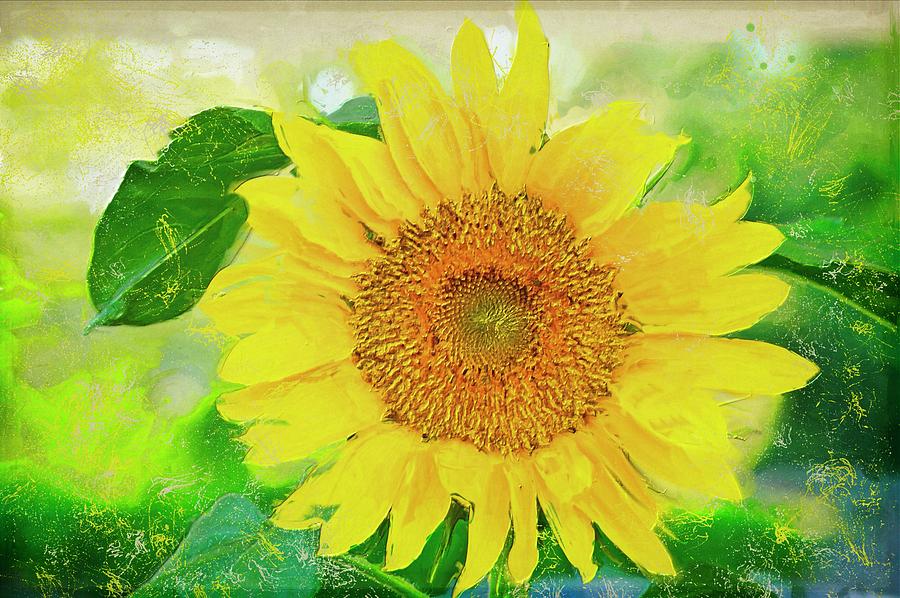 Painting of Sunflower Painting by Garvin Hunter - Fine Art America