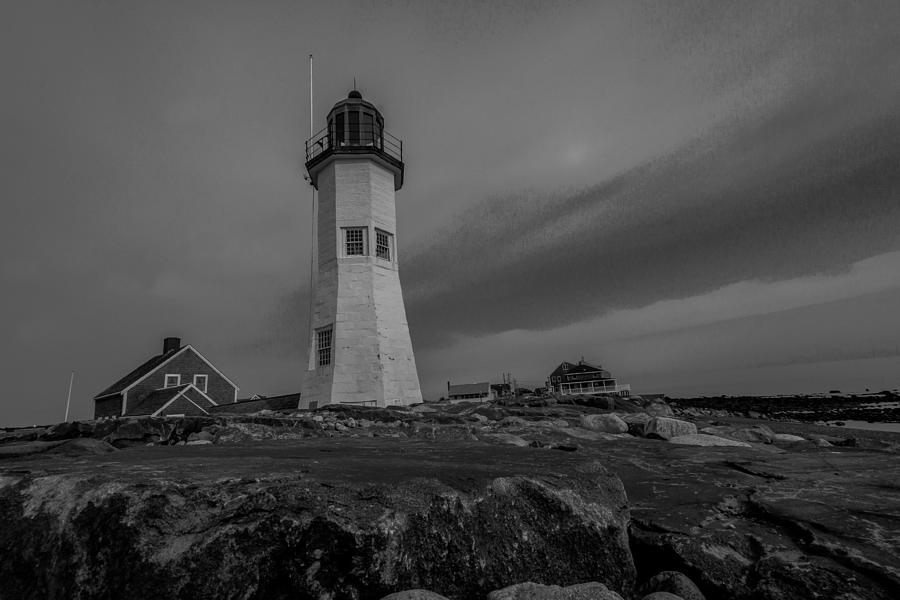 Painting the Light  in Black and White Photograph by Brian MacLean