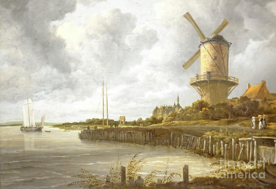 Painting the Tower Mill from Salomon van Mixed by Nisangha Ji - Fine Art America