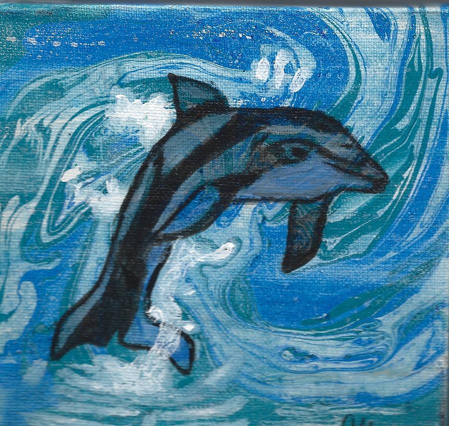 Painting with Porpoise Painting by Ali Baucom