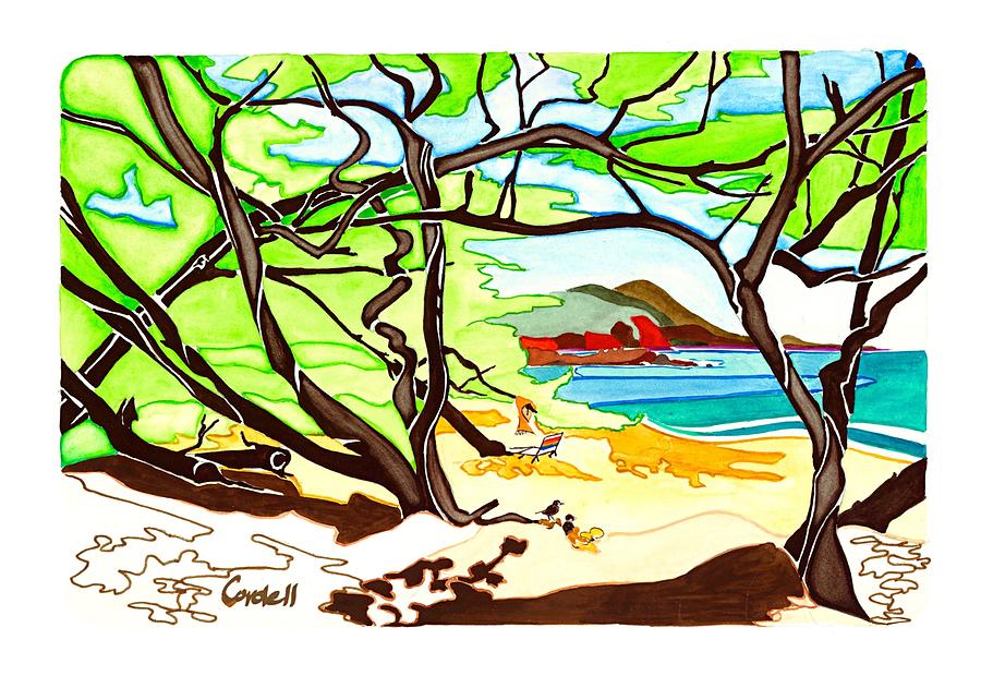 Paipu Beach - Maui Painting by Joan Cordell