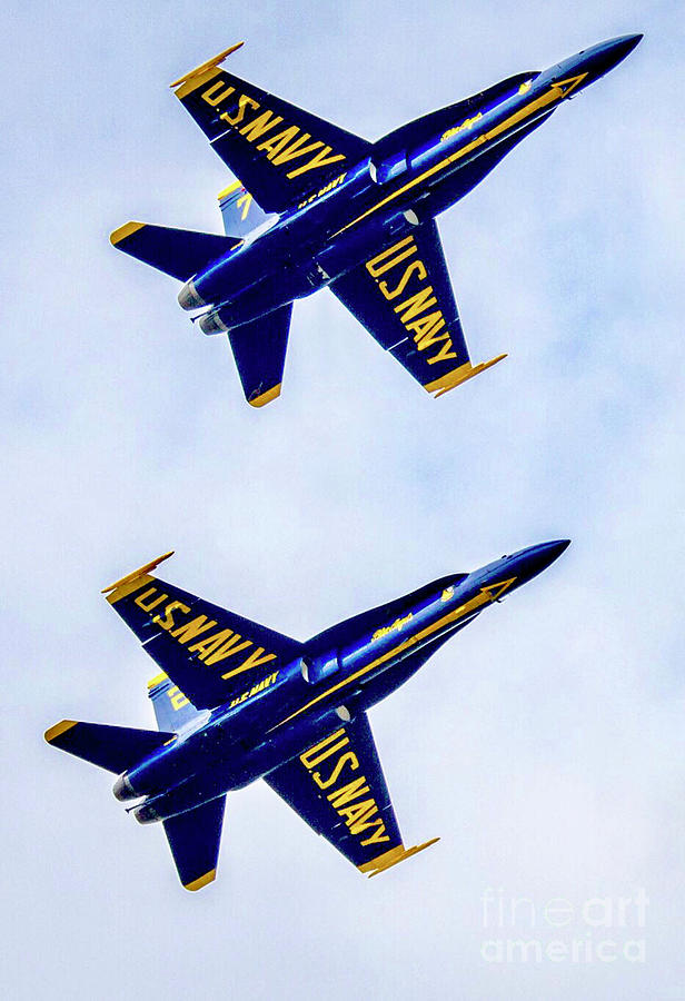Pair of Blue Angels Photograph by CAC Graphics