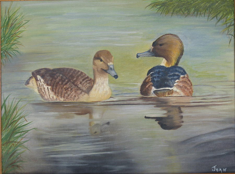 Pair Of Ducks Painting by Joan Taylor-Sullivant