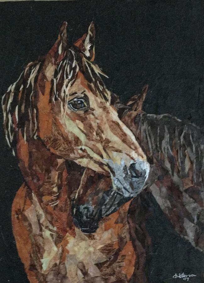 Pair Of Horses Painting by Mihira Karra