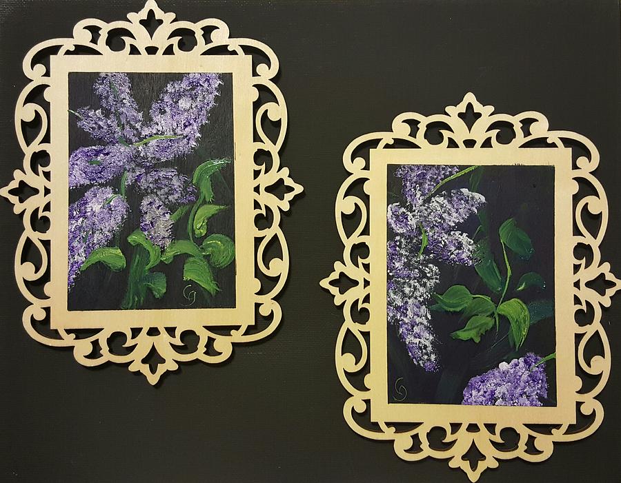 Pair of Lilacs                 50 Painting by Cheryl Nancy Ann Gordon