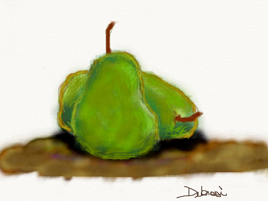 Pair of Pears Painting by Deb Rosier