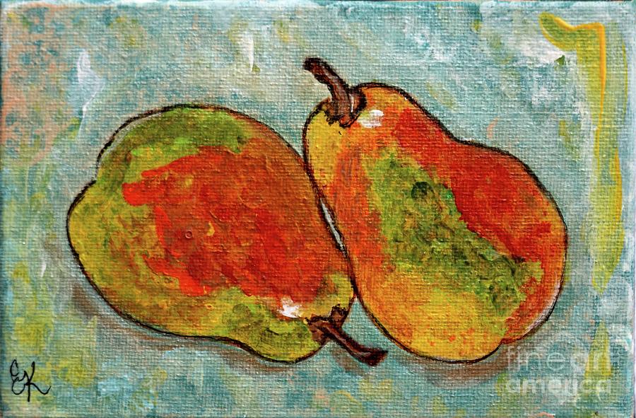 Pair of Pears Painting by Ella Kaye Dickey